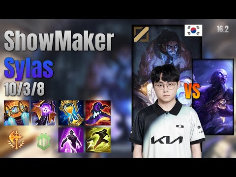 ShowMaker Mid Sylas vs Ryze lol KR solo rank Full Game 16.2 | 쇼메이커 사일러스 vs 라이즈