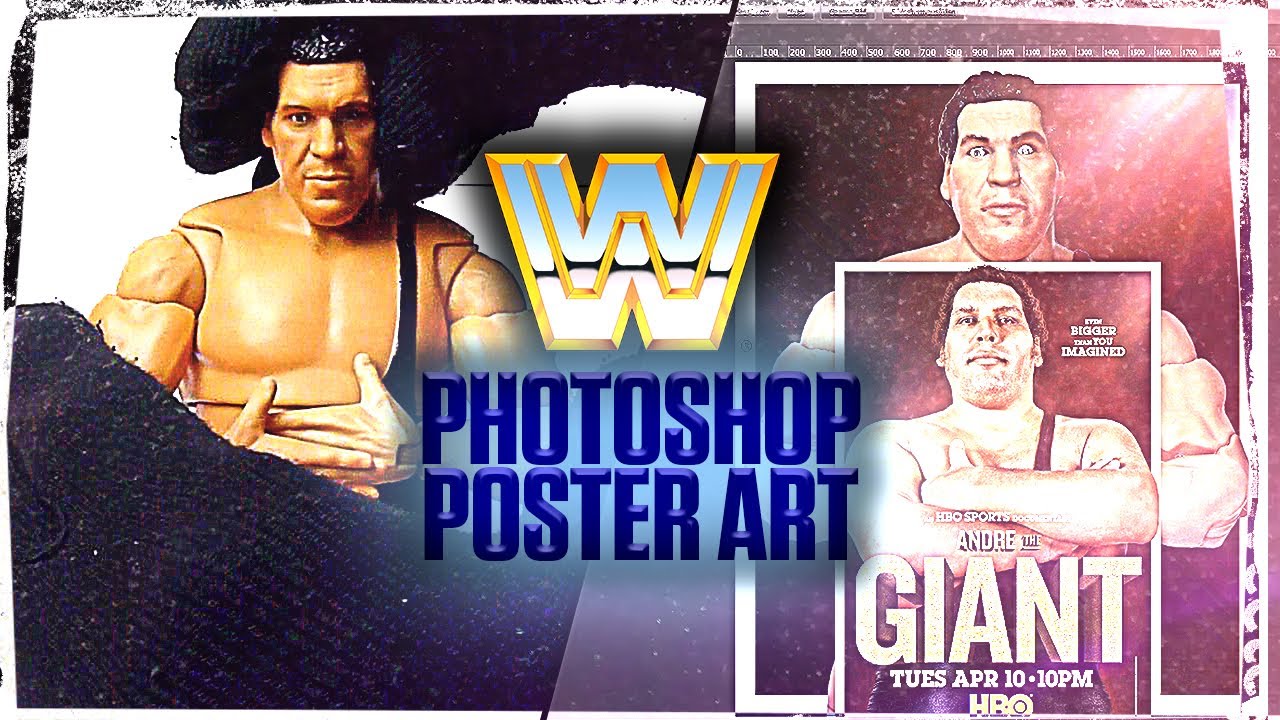 Creating Andre The Giant’s Documentary Poster with WWE Action Figures: From Photoshoot to Photoshop!