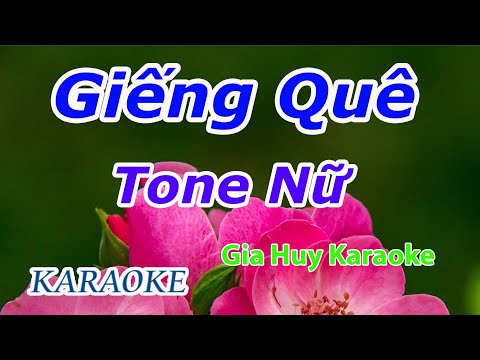 Giếng Quê  - Karaoke - Tone Nữ - Nhạc Sống - gia huy karaoke