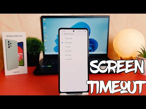 How to set screen timeout in Samsung Galaxy A52s 5G