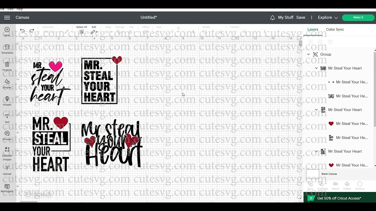 Mr Steal Your Heart SVG, DXF, PNG, EPS Cutting files