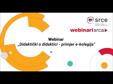 Webinar Srca: Didaktički o didaktici - primjer e-kolegija