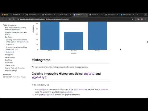 Rendering the Interactive Plot Quarto Lab to HTML