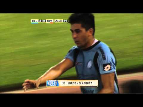 Gol de  Velázquez. Belgrano 2 River 0. Fecha 2. Primera División 2016