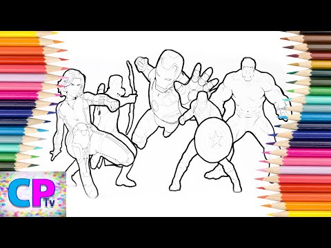 The Avengers Coloring Pages,Wonder Woman,Hulk,Iron Man...Coloring Pages Tv,Superheroes Drawing