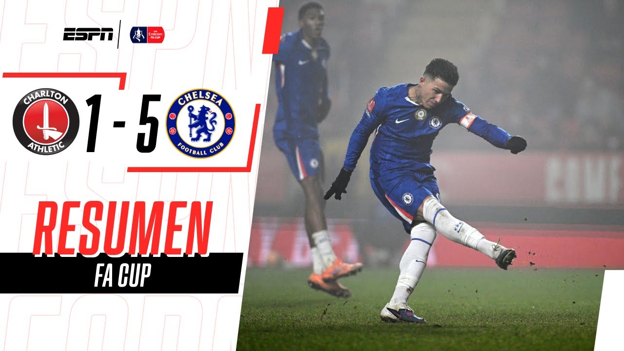 GOL Y ASISTENCIA DEL CAPITÁN ENZO EN LA GOLEADA DEL CHELSEA | Charlton 1-5 Chelsea | RESUMEN