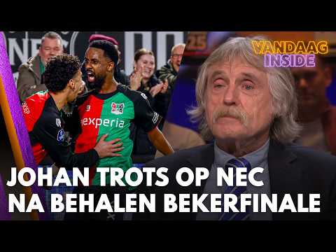 Johan Derksen trots op zijn NEC na behalen bekerfinale: 'Fantastisch!' | VANDAAG INSIDE