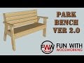 How to build a Park Bench with a reclined seat Ver 2.0