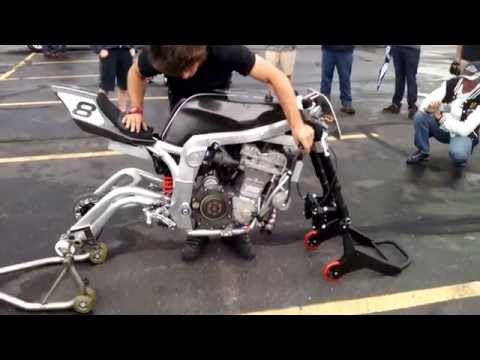 Guy Martin warming the Martek Turbo