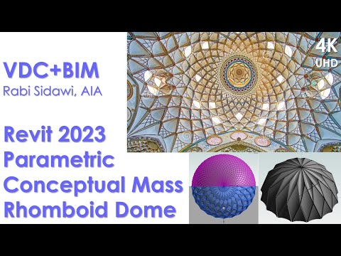 Revit 2023 Parametric Conceptual Mass Rhomboid Dome