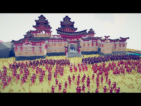ROMAN ARMY ATTACK JAPANESE CASTLE - ARMY INVASION - Totally Accurate Battle Simulator TABS