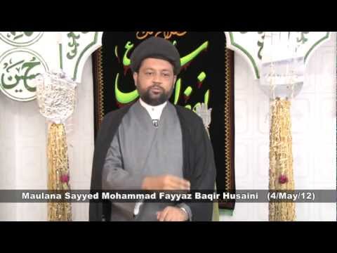 Friday Sermon (4/May/2012) by Sayyed Mohammad Fayyaz Baqir Husaini at Mehfil-e-Saani-e-Zahra(sa)