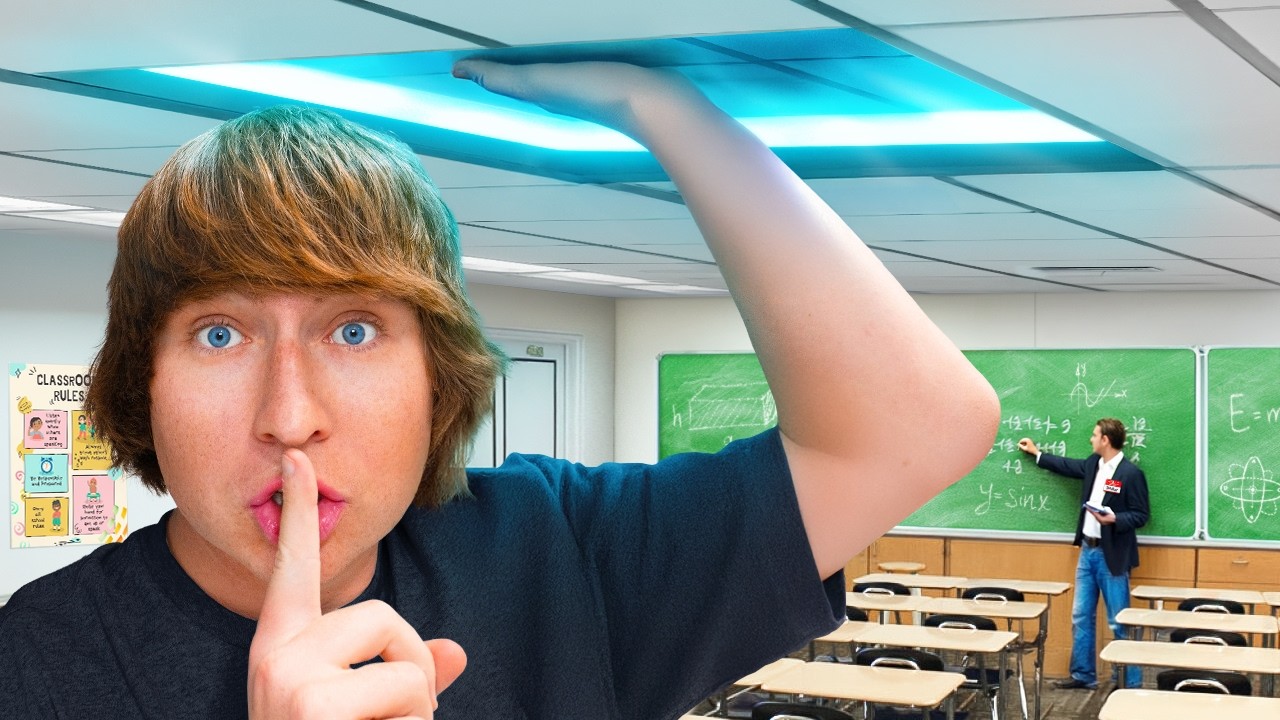 I Built a Secret Gaming Room In School!