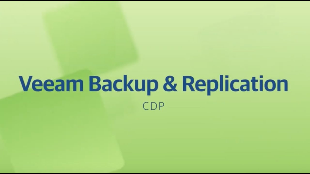Veeam Backup & Replication v11 Demo Video – Continuous Data Protection video