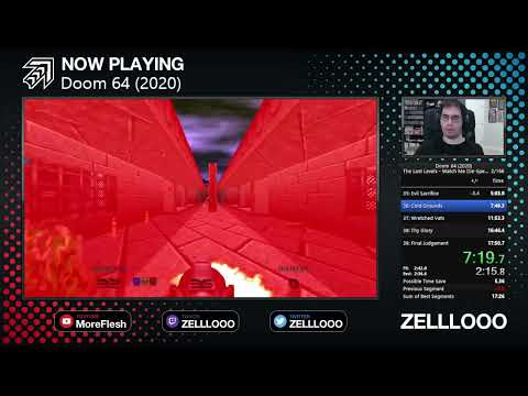 Doom 64 (2020) Lost Levels Speedrun - Watch Me Die-Speed (16:29 RTA) stream version