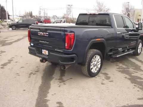 2020 blue /black GMC Sierra 3500HD Denali Crew Cab 4WD (1GT49WEY6LF) with an 6.6L V8 OHV 16 DIESEL engine, 6A transmission, located at 9530 Old Seward Highway, Anchorage, AK, 99515, (907) 349-3343, 61.134140, -149.865570 - Photo#0