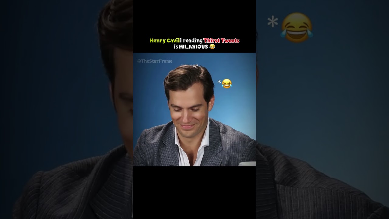 Henry Cavill reading thirst tweets 😂 #henrycavill #shorts 