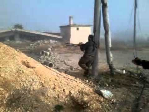 التصدي لقوات النظام على جبهة وادي الضيف في ريف إدلب من قبل لواء موسى بن النصير