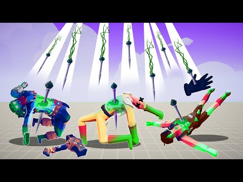 1M ZOMBIE NEEDLE FALLING FROM THE SKY VS EVERY UNIT | TABS - Totally Accurate Battle Simulator
