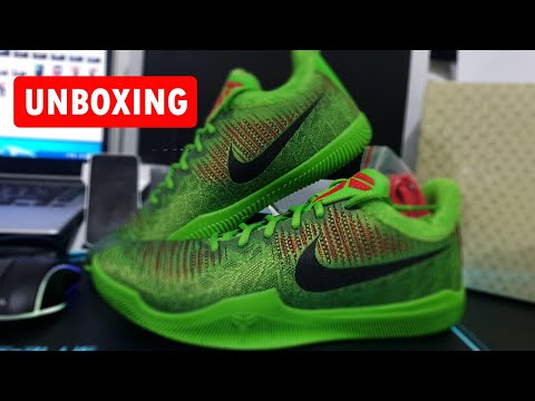 NIKE MAMBA RAGE The Grinch UNBOXING + CLOSER LOOK | Kobe Bryant #mamba