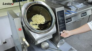 Lestov automatic wok cooking machine stir fried egg rice #food #friedrice