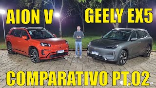 Comparativo: GAC Aion V x Geely EX5 - Parte 02/02