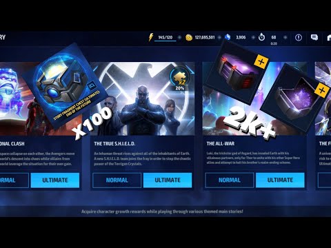 Opening 100 Story Mode Chest and I got 2k T3 Mats!!! - Marvel Future Fight