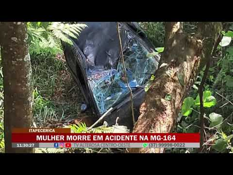 Itapecerica: Mulher morre em acidente na MG-164