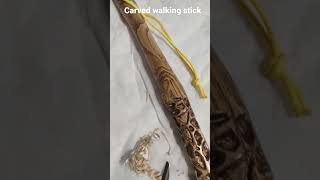 carved walking stick from ash. #woodcarving #woodworking #walkingsticks