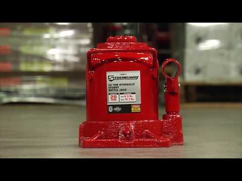 Strongway Hydraulic Stubby Bottle Jack - 12-Ton Capacity, 7 1/2in.13 3/4in. Lift Range