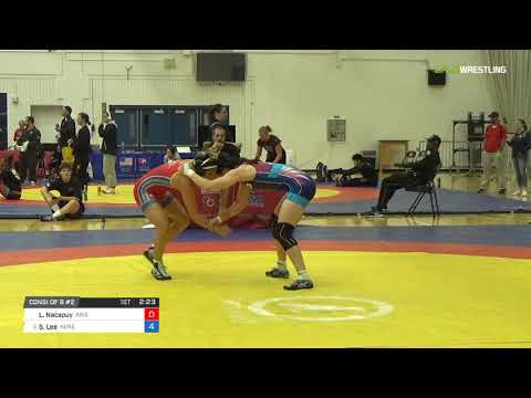 Women's Freestyle 53 Consi of 8 #2 - Leiana Nacapuy (Arie) vs. Shin Hye Lee (Kore)