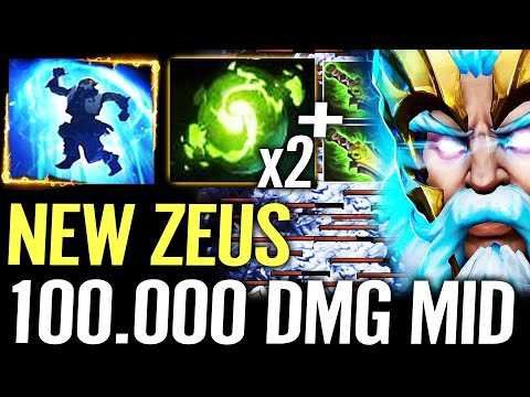 🔥 ZEUS HEAVENLY JUMP New Basic Skill — 100.000 Damage MID Refresher + EB Nuker Dota 2 Pro