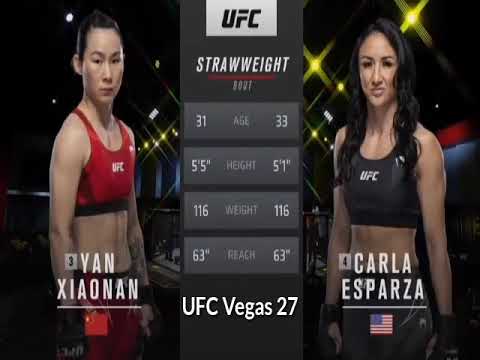 UFC Vegas 27 Yan Xiaonan vs Carla Esparza full Fight