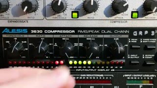 Video thumbnail for Alesis 3630 Compressor: Drums, Guitars, Vocals & Full Mix by Zed Marty