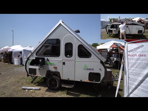 Ultra cheap! 30 second mega folding caravan 2023 ALiner. Pointed roof. Lightweight. Kitchen.