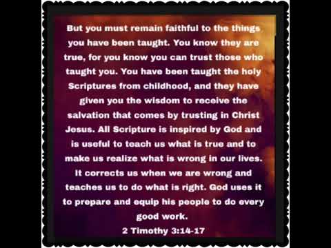 2 Timothy 3:14-17