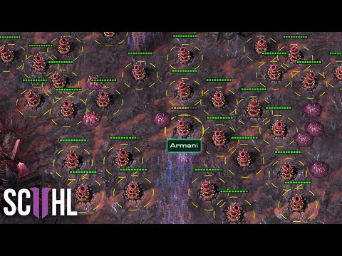Armani´s MASS SPORE CRAWLER PUSH - Starcraft 2: Armani vs. Nice