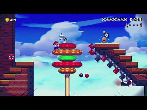 ◆NSMBM 1-A Boarding The Airship◆ by Aidan - Super Mario Maker - No Commentary 1bo