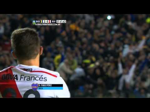 Gol de Pérez. Boca 2 - River 0. Fecha 11. Primera División 2015. FPT