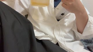 【ASMR】心音、お腹の音✖晩酌、好きなことする　Heartbeat and Stomach Sounds/Doing what I want to do while having a drink