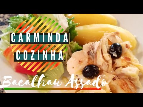 CARMINDA COZINHA-Bacalhau Assado/Grilled Cod Fish/Треска на Сковороде-Гриль | Portuguese Kitchen