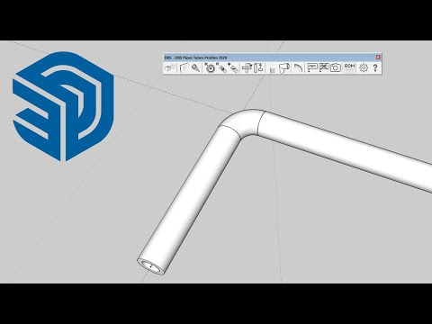 SketchUp Extension: Pipes Tubes Profiles 2020 - How to add elbow