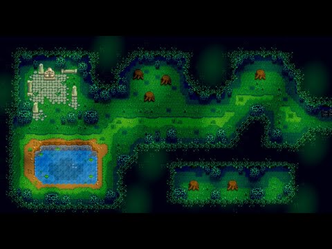 Stardew Valley Music - "In the Deep Woods" with Rain (For Sleeping, Studying, Background Noise, etc)