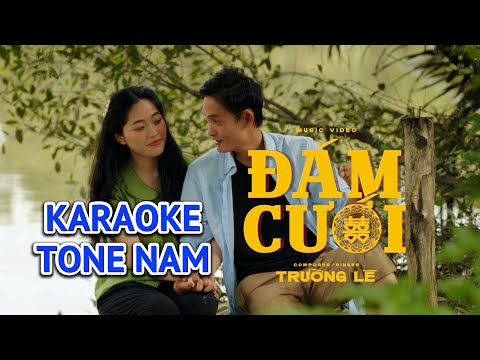 KARAOKE ĐÁM CƯỚI Tone Nam | TRƯỜNG LÊ | Nhìn người ta bên nhau mà lòng anh nôn nao