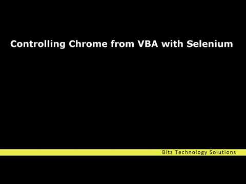 Controlling Chrome from VBA with Selenium