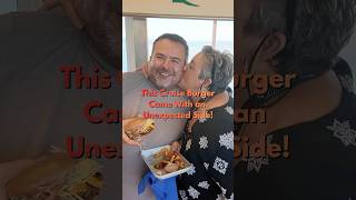 This Cruise Ship Burger Came With an Unexpected Side! #cruise #cruiseship #foodreview #burger