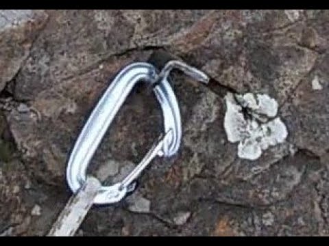 Knifeblade Piton Placement Tutorial on Loose Rockies Alpine Limestone