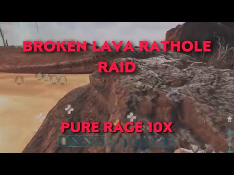 ARK Survival Evolved | broken Fjordur lava rathole | online raiding bobs | PURE RAGE