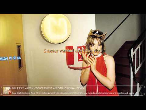 Billie Ray Martin - Don't Believe A Word (Original Demo) - Lyric Video
