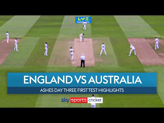 First Test in balance as Aus fire with ball before rain 🌪️ | Day three first Test | Ashes highlights